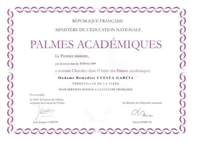 'Ordre des Palmes Acadmiques'